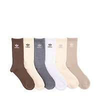 adidas Trefoil Crew Socks 6 Pack - Beige / Wonder White / Magic Earth