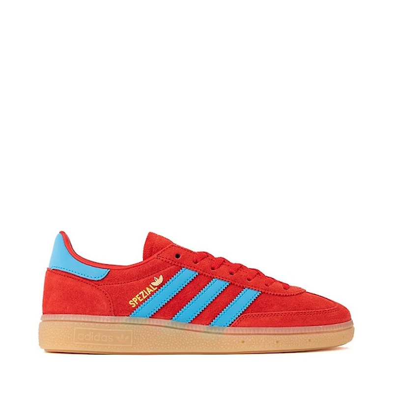 Womens adidas Handball Spezial Athletic Shoe - Better Scarlet / Lucid Aquamarine Gold Metallic