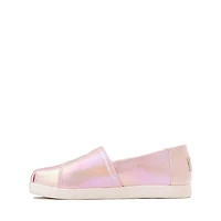 TOMS Alpargata Slip-On Casual Shoe - Little Kid / Big Kid - Pink Quartz Iridescent