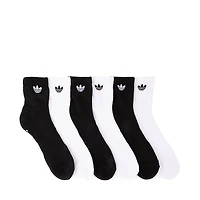adidas Originals Trefoil 2.0 Quarter Socks 6 Pack - White / Black
