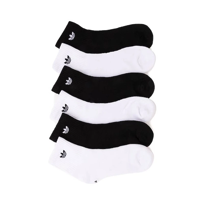 adidas Originals Trefoil 2.0 Quarter Socks 6 Pack - Black / White