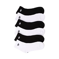 adidas Originals Trefoil 2.0 Quarter Socks 6 Pack - Black / White