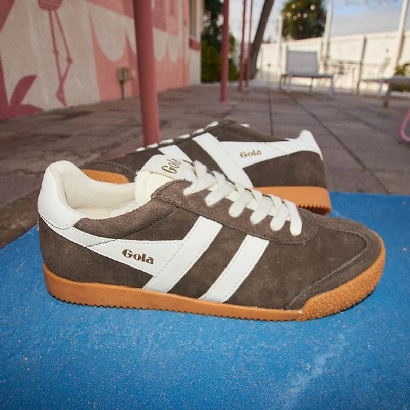 Womens Gola Classics Elan Sneaker - Mocha / White