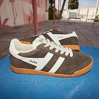 Womens Gola Classics Elan Sneaker - Mocha / White