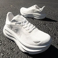 Womens HOKA Bondi 9 Running Shoe - White /