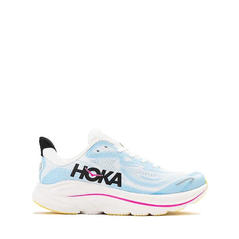 HOKA Clifton 10 Athletic Shoe - Big Kid Frost / Soaring Blue