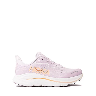 HOKA Clifton 10 Athletic Shoe - Big Kid Lilac Cream / Tangerine Glow