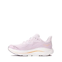 HOKA Clifton 10 Athletic Shoe - Big Kid Lilac Cream / Tangerine Glow