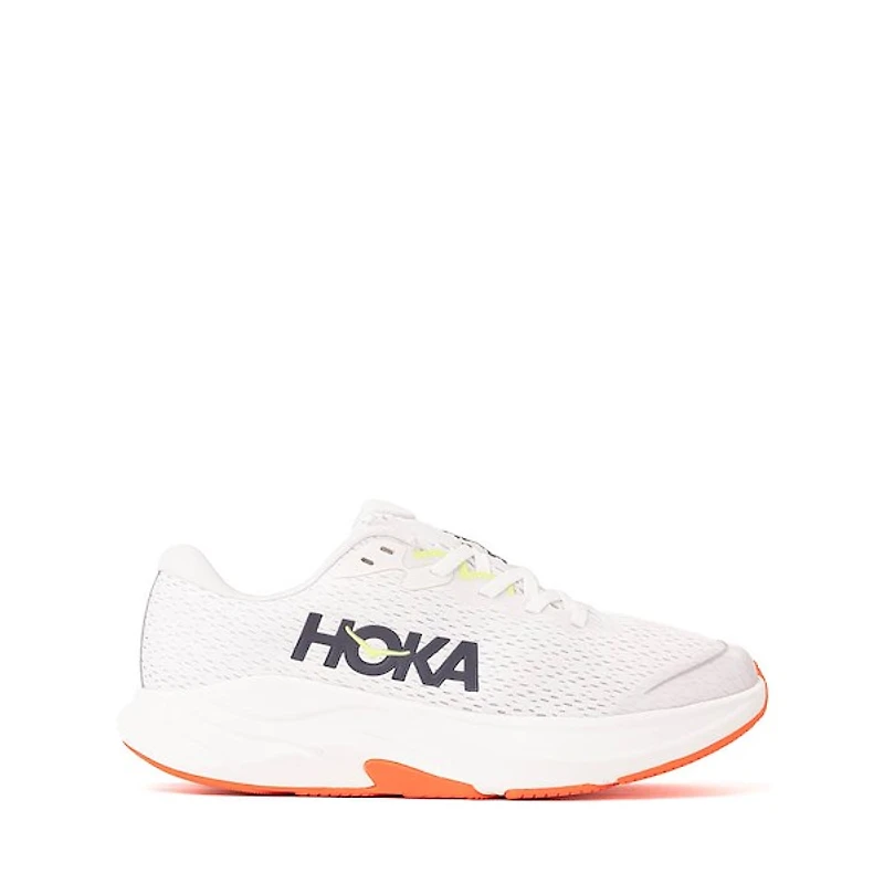 HOKA Rincon 4 Athletic Shoe - Big Kid Frost / Neon Yuzu