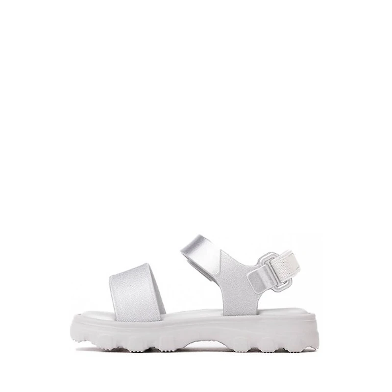 Mini Melissa Kick Off Sandal - Toddler / Little Kid Silver