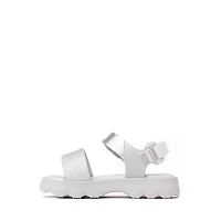 Mini Melissa Kick Off Sandal - Toddler / Little Kid Silver