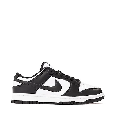 Womens Nike Dunk Low Athletic Shoe - White / White / Black