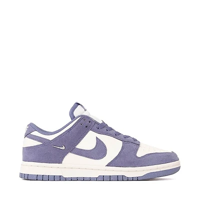 Womens Nike Dunk Low Athletic Shoe - Sail / Metallic Silver / World Indigo