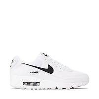 Womens Nike Air Max 90 Athletic Shoe - White / White / Black