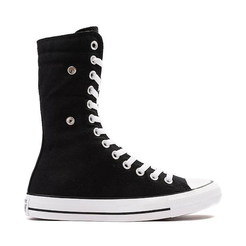 Womens Converse Chuck Taylor All Star Fold-Over High-Top Sneaker - Black / Leopard