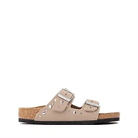 Birkenstock Arizona Rivets Slide Sandal - Little Kid / Big Kid - Gray Taupe