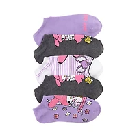 Womens Hello Kitty® My Melody Low-Cut Socks 5 Pack - Multicolor