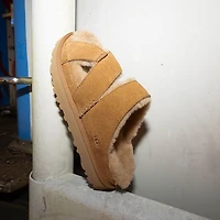 Womens UGG® Greenport Cross Strap Slide Sandal - Chestnut