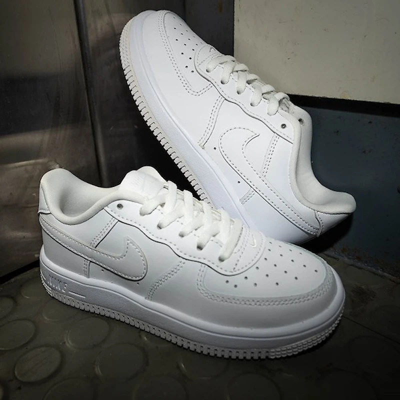 Nike Force 1 Low Athletic Shoe - Little Kid - White / White / White / White