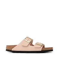 Womens Birkenstock Arizona Slide Sandal - Triples New Beige / Pink Clay