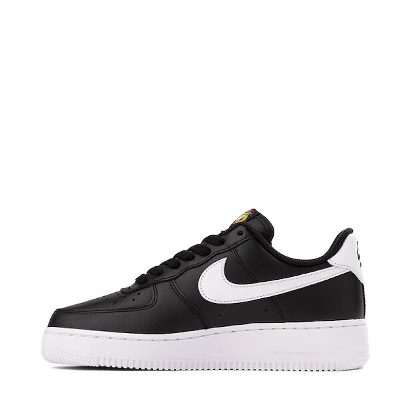 Womens Nike Air Force 1 '07 Premium Flowers Athletic Shoe - Black / Metallic Gold White