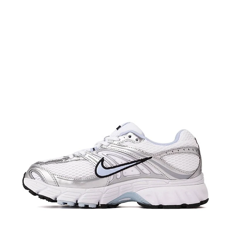 Womens Nike Air Max Moto 2K Athletic Shoe - White / Metallic Silver Black Hydrogen Blue