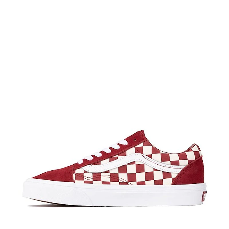 Vans Old Skool Checkerboard Skate Shoe - Red / White
