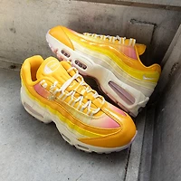 Womens Nike Air Max 95 Big Bubble Athletic Shoe - University Gold / Coconut Milk Pink Foam