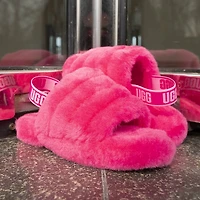 UGG® Fluff Yeah Slide - Little Kid / Big Deep Coral