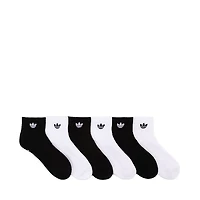 adidas Originals Trefoil 2.0 Quarter Socks 6 Pack - Big Kid - White / Black