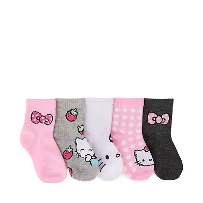 Hello Kitty® Ribbed Quarter Sock 5 Pack - Toddler - Multicolor