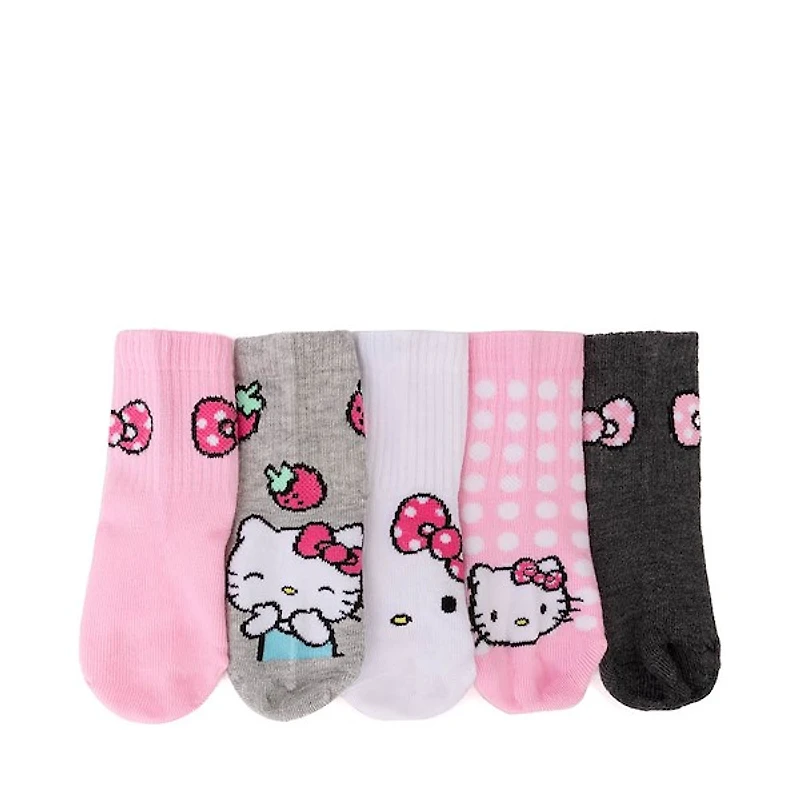 Hello Kitty® Ribbed Quarter Sock 5 Pack - Toddler - Multicolor