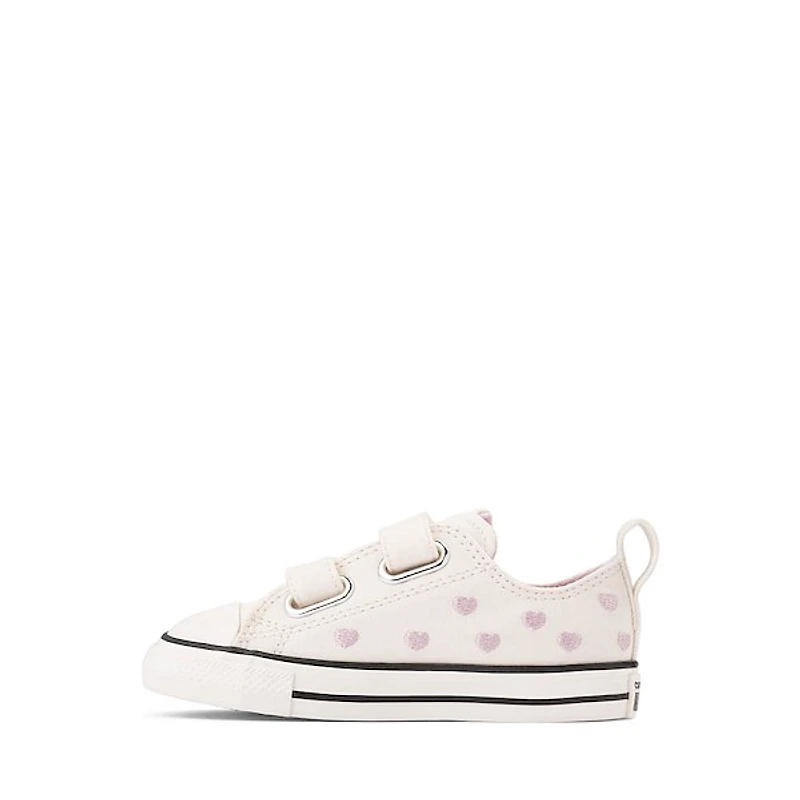 Converse Chuck Taylor All Star Hearts Easy-On Low-Top Sneaker - Baby / Toddler Vintage White New Found Bloom