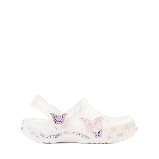 Crocs Classic Butterfly Shaker Clog - Little Kid / Big White