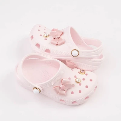 Crocs Classic Shimmer Bow Clog - Baby / Toddler Bubble Ice