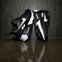 Nike Air Max 90 EasyOn Athletic Shoe - Little Kid - Black / White