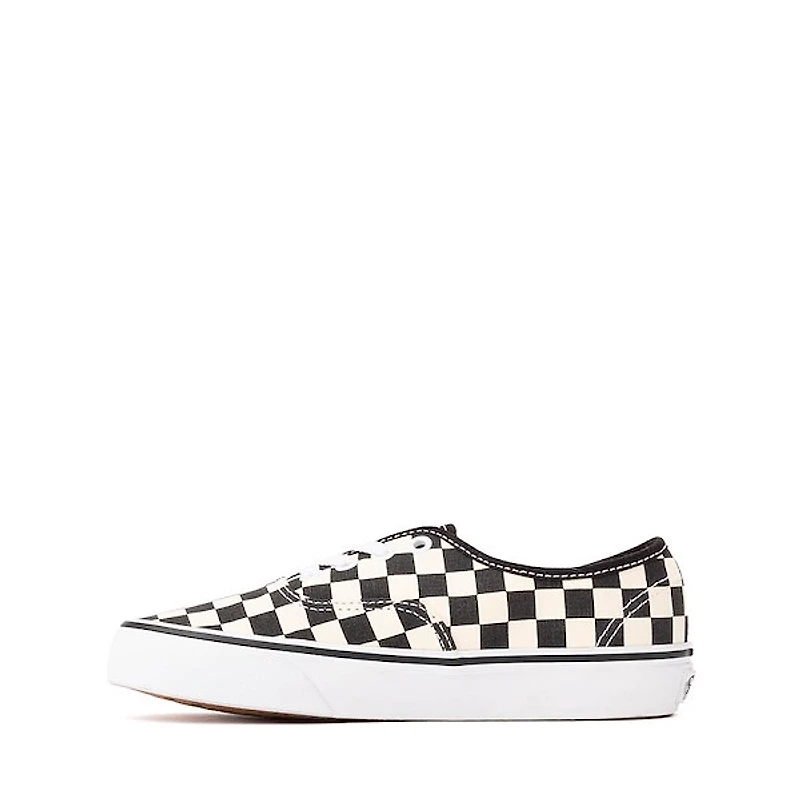 Vans Authentic Checkerboard Skate Shoe - Big Kid - Black / True White