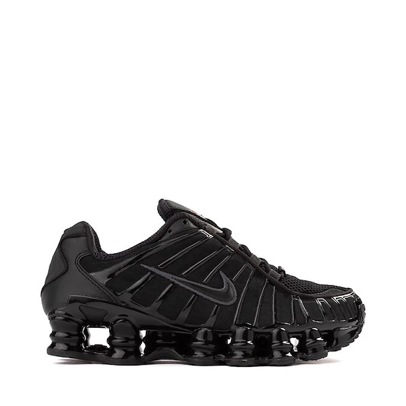Womens Nike Shox TL Athletic Shoe - Black / Metallic Hematite / Max Orange / Black