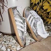 Womens adidas Samba OG Athletic Shoe - Silver Metallic / Cloud White Gum
