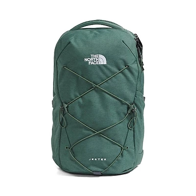 Womens The North Face Jester Backpack - Duck Green / Dark Heather