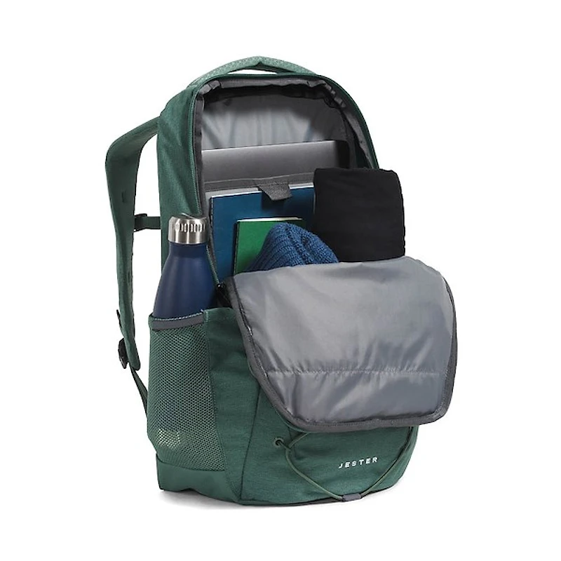 Womens The North Face Jester Backpack - Duck Green / Dark Heather