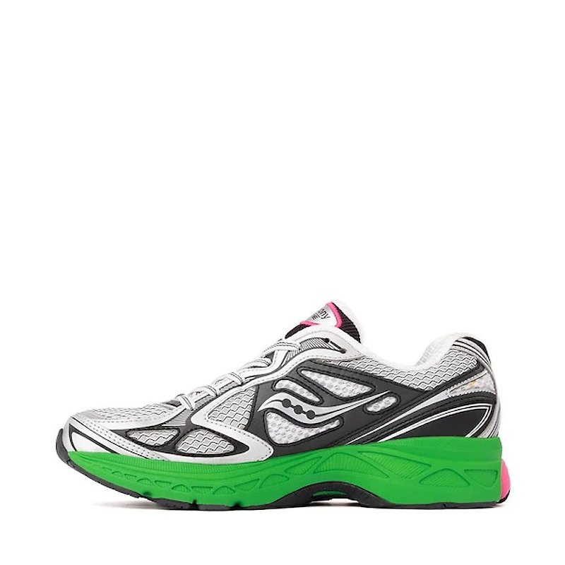 Womens Saucony ProGrid Guide 7 Athletic Shoe - Grey / Green Pink