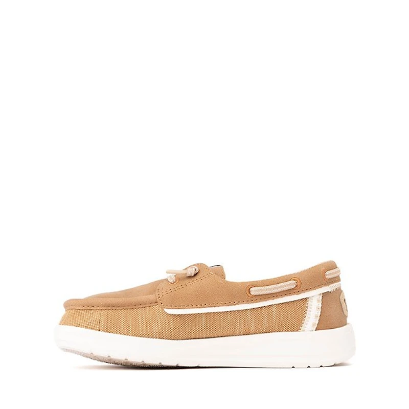 HEYDUDE Wells Classic Boat Shoe - Little Kid / Big Cognac