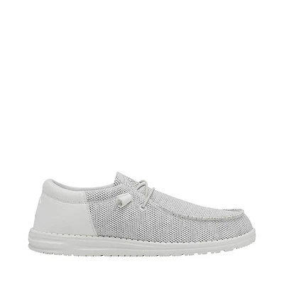 Mens HEYDUDE Wally Funk Casual Shoe - Ghosted Grey Monochrome