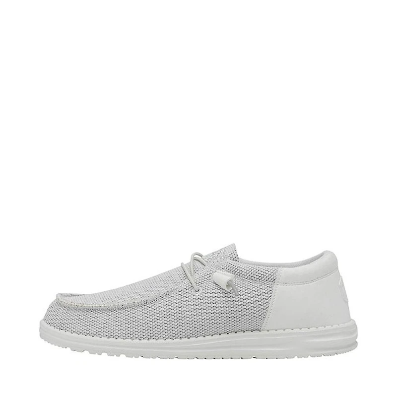 Mens HEYDUDE Wally Funk Casual Shoe - Ghosted Grey Monochrome