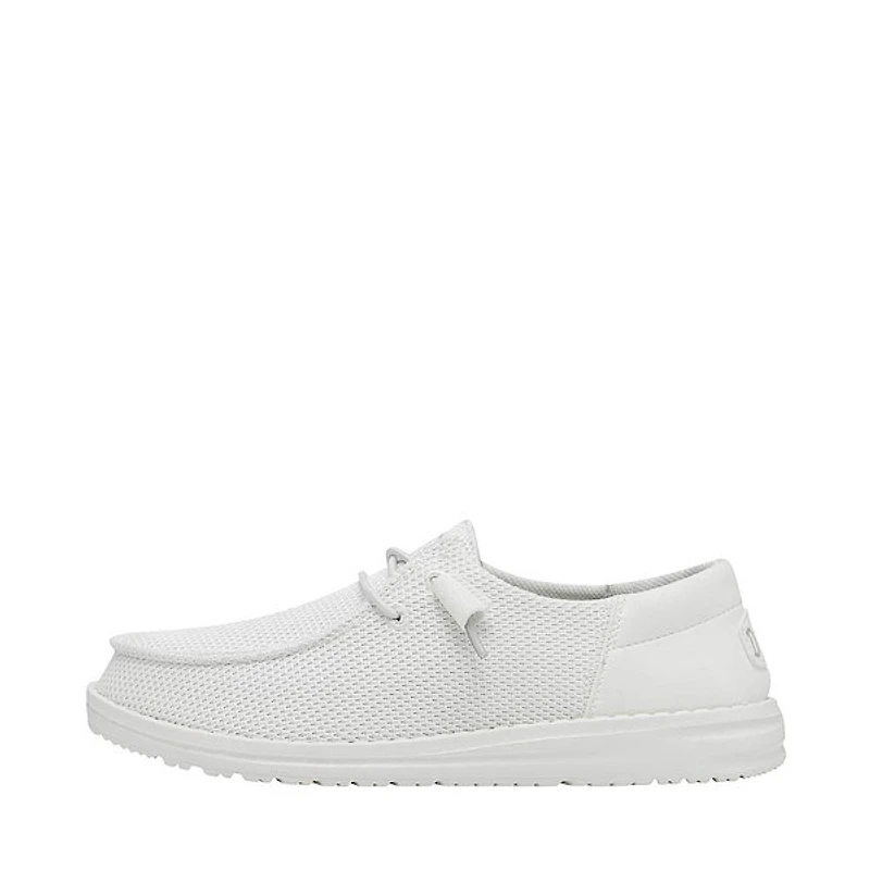 Womens HEYDUDE Wendy Funk Slip-On Casual Shoe - White Monochrome