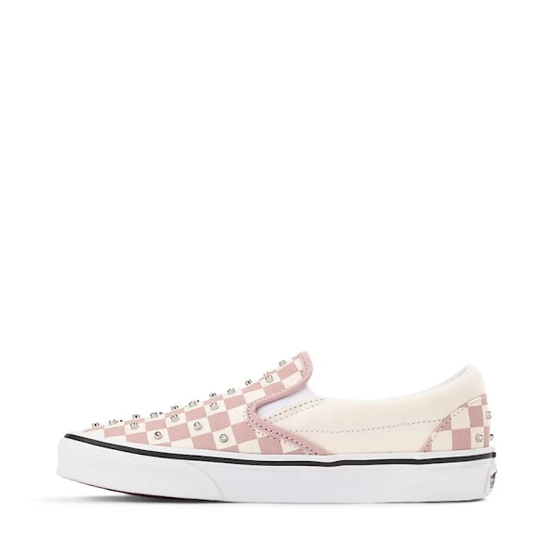 Vans Classic Slip-On Rhinestone Checkerboard Skate Shoe - Misty Mauve