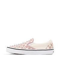 Vans Classic Slip-On Rhinestone Checkerboard Skate Shoe - Misty Mauve