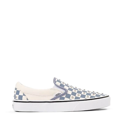 Vans Classic Slip-On Rhinestone Checkerboard Skate Shoe - Glacial Slate