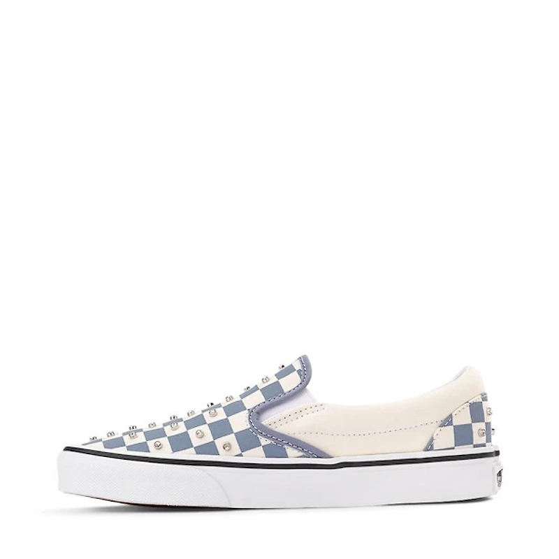 Vans Classic Slip-On Rhinestone Checkerboard Skate Shoe - Glacial Slate